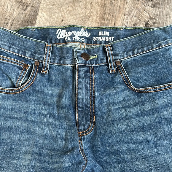 MENS RETRO SLIM STRAIGHT WRANGLER - Picture 6 of 7